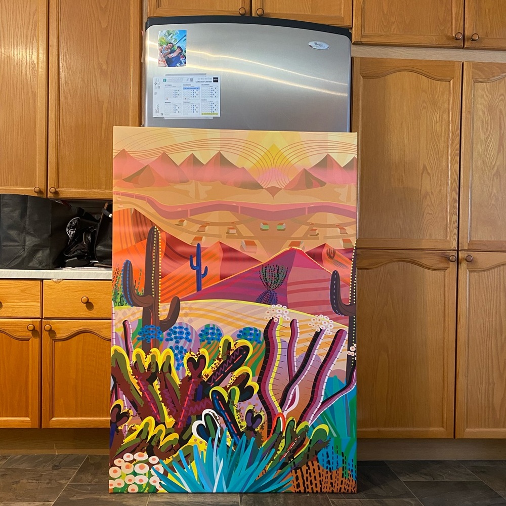 Picture Cactus Desert 50” by 34” (4.1ft by 2.8ft NEW! Made locally